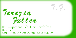 terezia fuller business card